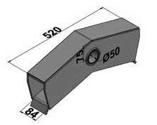 TBR BALANÇA DO TRUCK ASA DELTA ROD Ø50 530mm