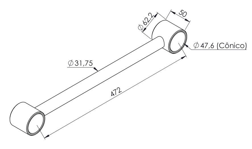 TTN TENSOR FIXO CAR NOMA 472MM Ø62,2 CONICO