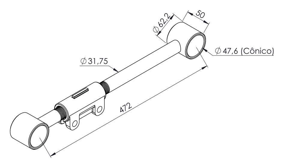 TTN TENSOR MOVEL CAR NOMA 472MM Ø62,2 CONICO