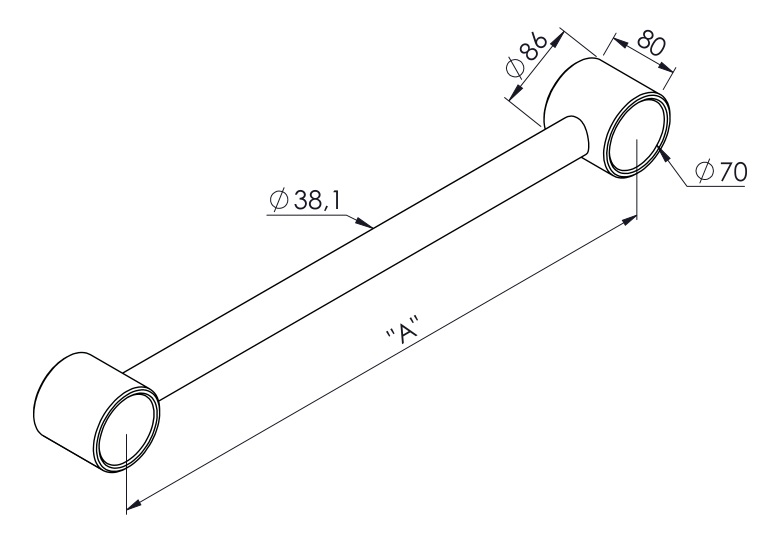 TTR TENSOR FIXO CAR RANDON 740MM Ø86