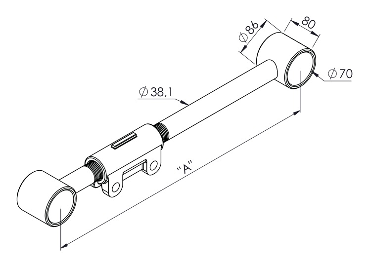 TTR TENSOR MOVEL CAR RANDON 630MM Ø86