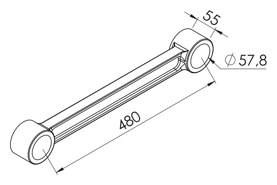 TTR TENSOR FIXO CAR 480MM RANDON 2000 Ø57,8